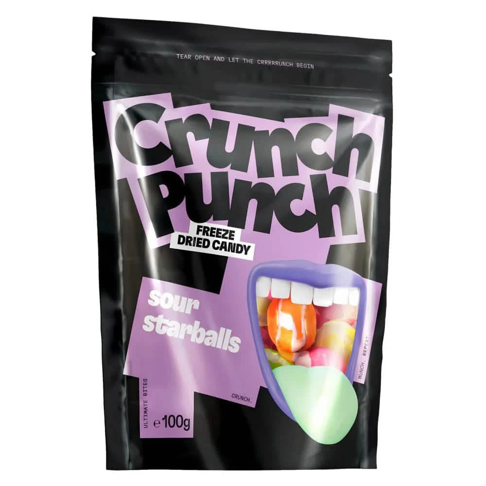 Crunch Punch Sour Starballs Freeze Dried Snoep 100g - CandyRoyal