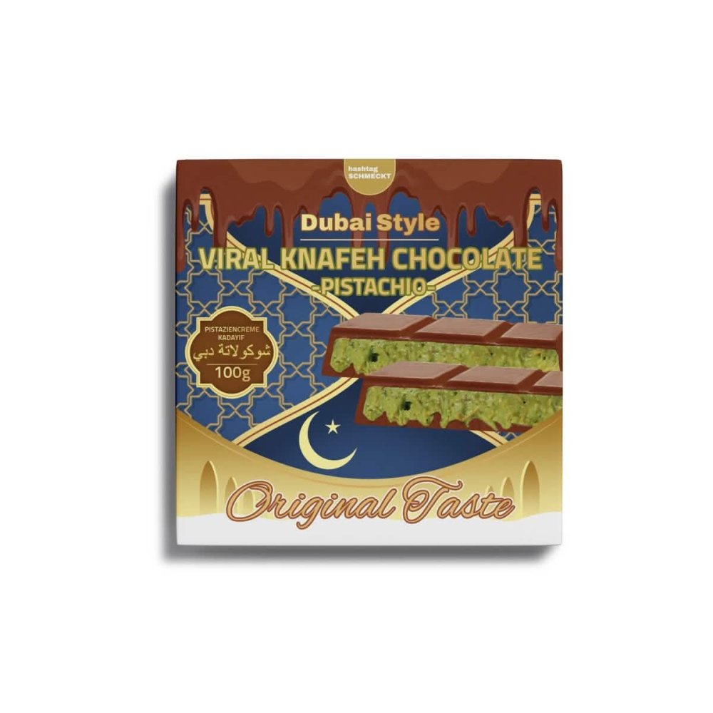 Dubai Reep Knafeh Pistachio Chocolate [Pre - Order 8 - 11 - 24] 100g - CandyRoyal