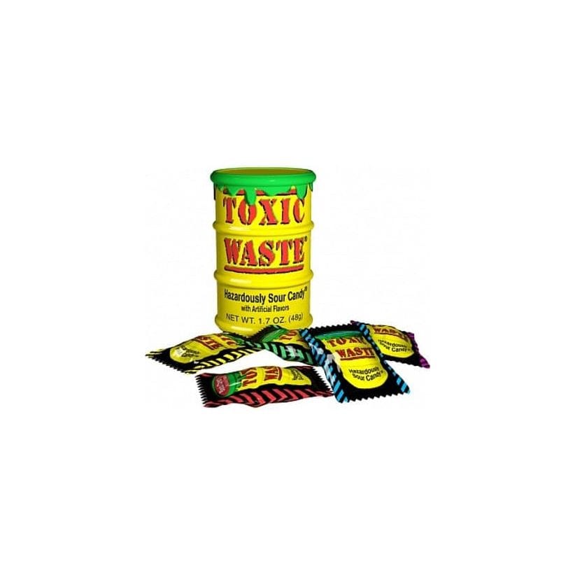 Toxic Waste Yellow Sour Candy Drum 42g - CandyRoyal